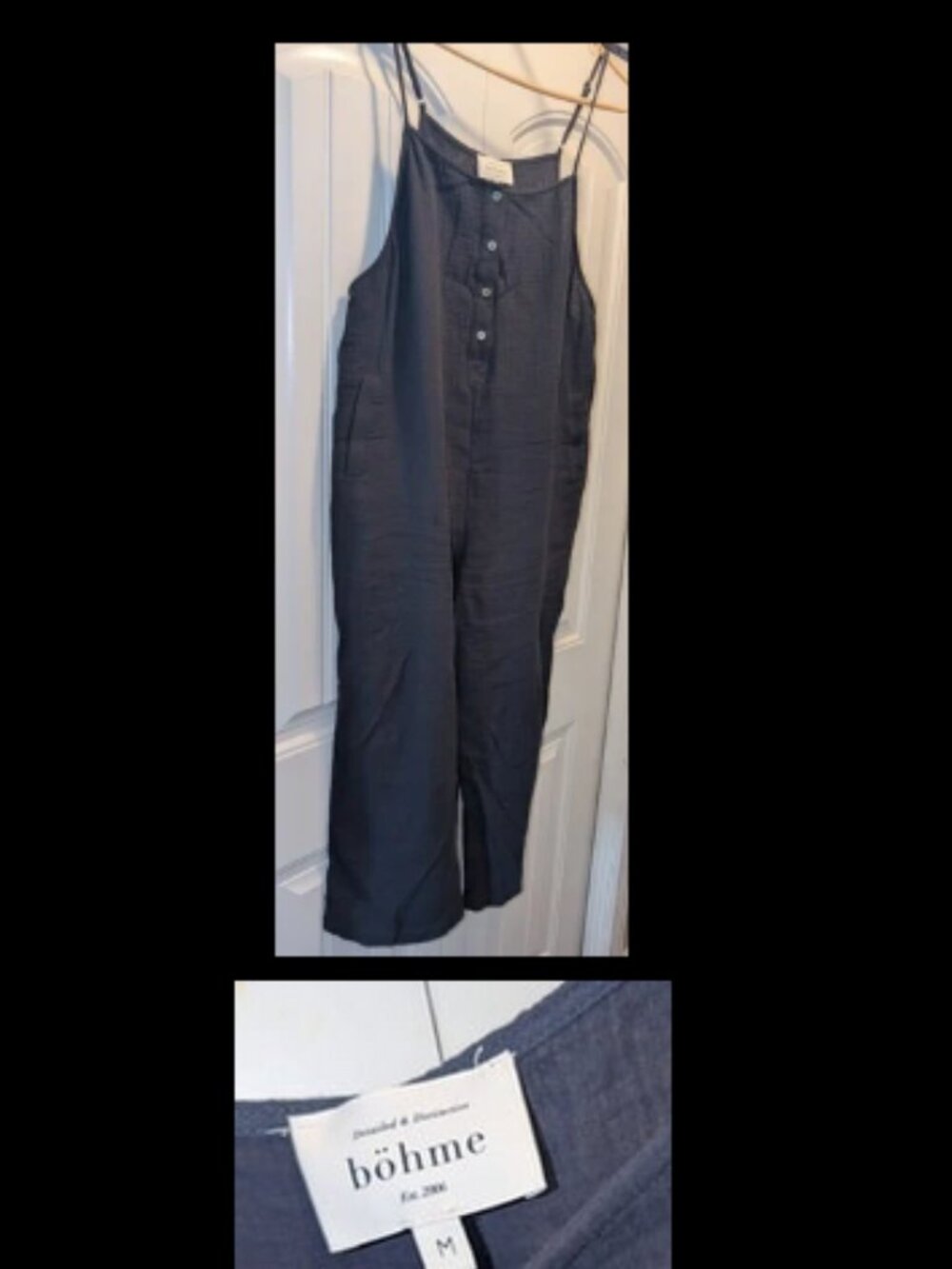 Bohme 1pc Beach Cruiser Jumpsuit Romper Overalls Womens Sz M